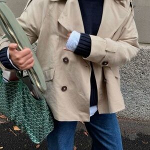 Nordstrom Double-Breasted Tan Jacket nwot